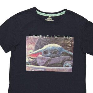 Star Wars Grogu Shirt Womens XS Blue Woke Up‎ Like This Short Sleeve Baby Yoda